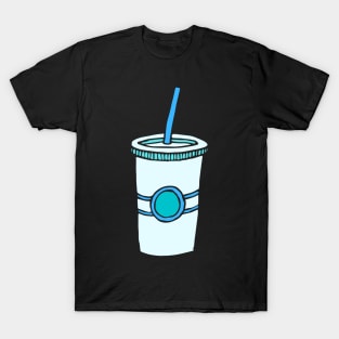 Blue Iced Coffee Cup T-Shirt